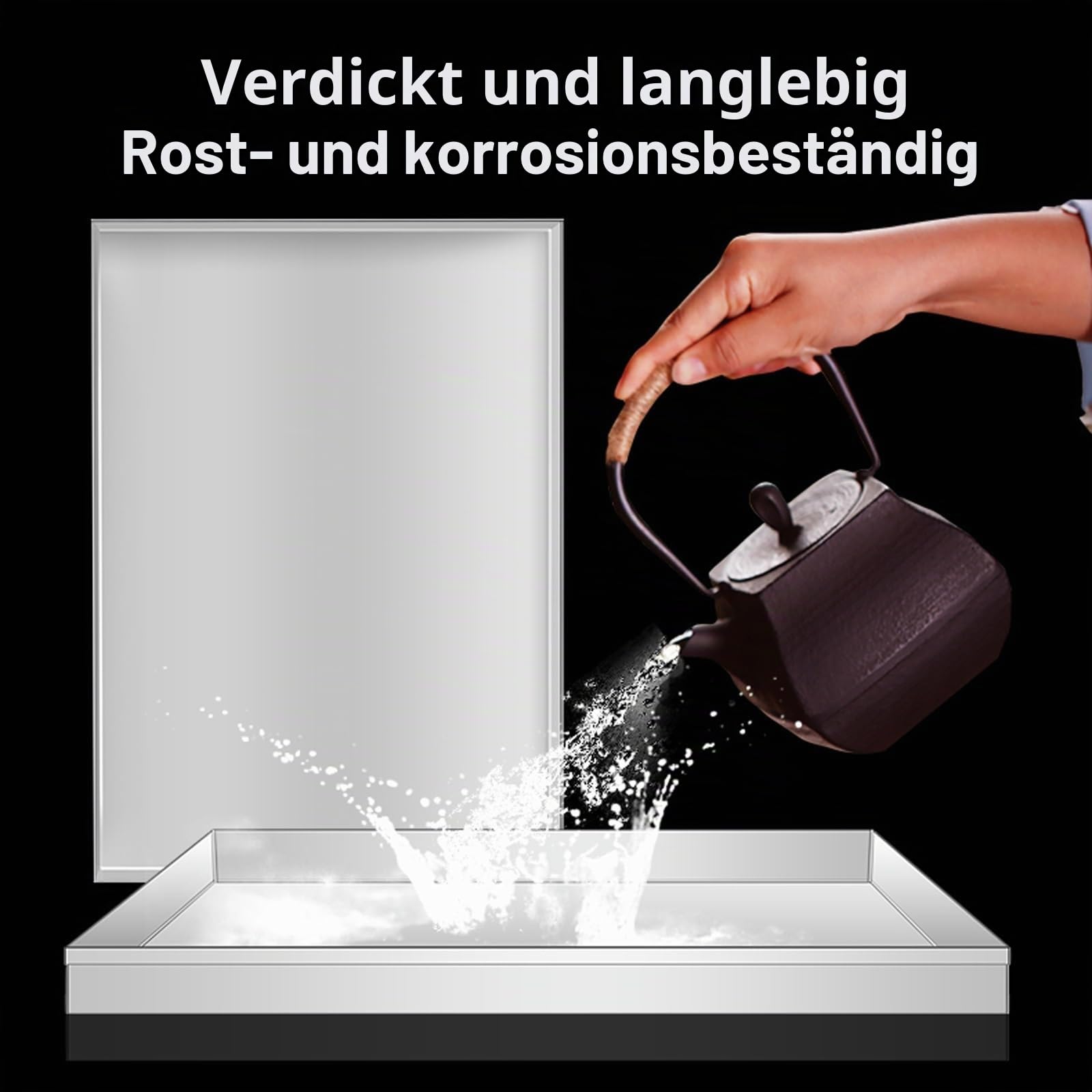 Auffangschale Premium 304 Edelstahl Ölauffangwanne, Mehrzweckwanne, Gewächshauswanne Pflanzwanne Mehrere Größen(100x50x4cm/39x19x1.5in)