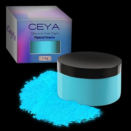Ceya Fluorescent Blue Glow Powder, 5.3oz/150g Glow in The Dark