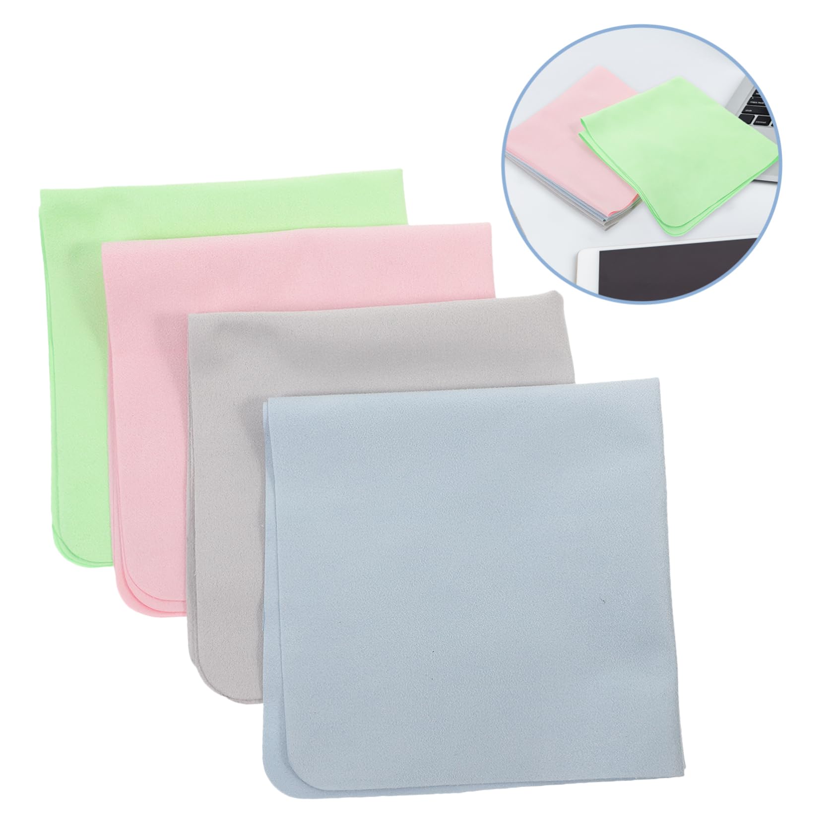 Healeved 20piezas Paquete De Paños De Limpieza Para Gafas y Pantallas Microfibra Suave Para Móviles Cámaras Ordenadores y Joyas Sin Rayaduras Ni Manchas