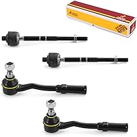 Vista 156 de Metrix Premium Chassis Parts - Kit de 4 piezas de extremos de barra de acoplamiento frontal exterior e interior compatible con Nissan Pathfinder