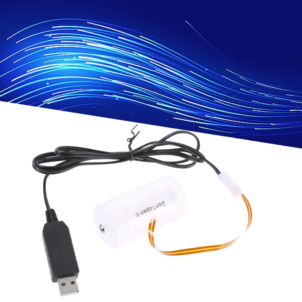 USB do 3 x LR20 D eliminatory baterii adapter kabel USB 5 V2A wejście 100 cm kabel
