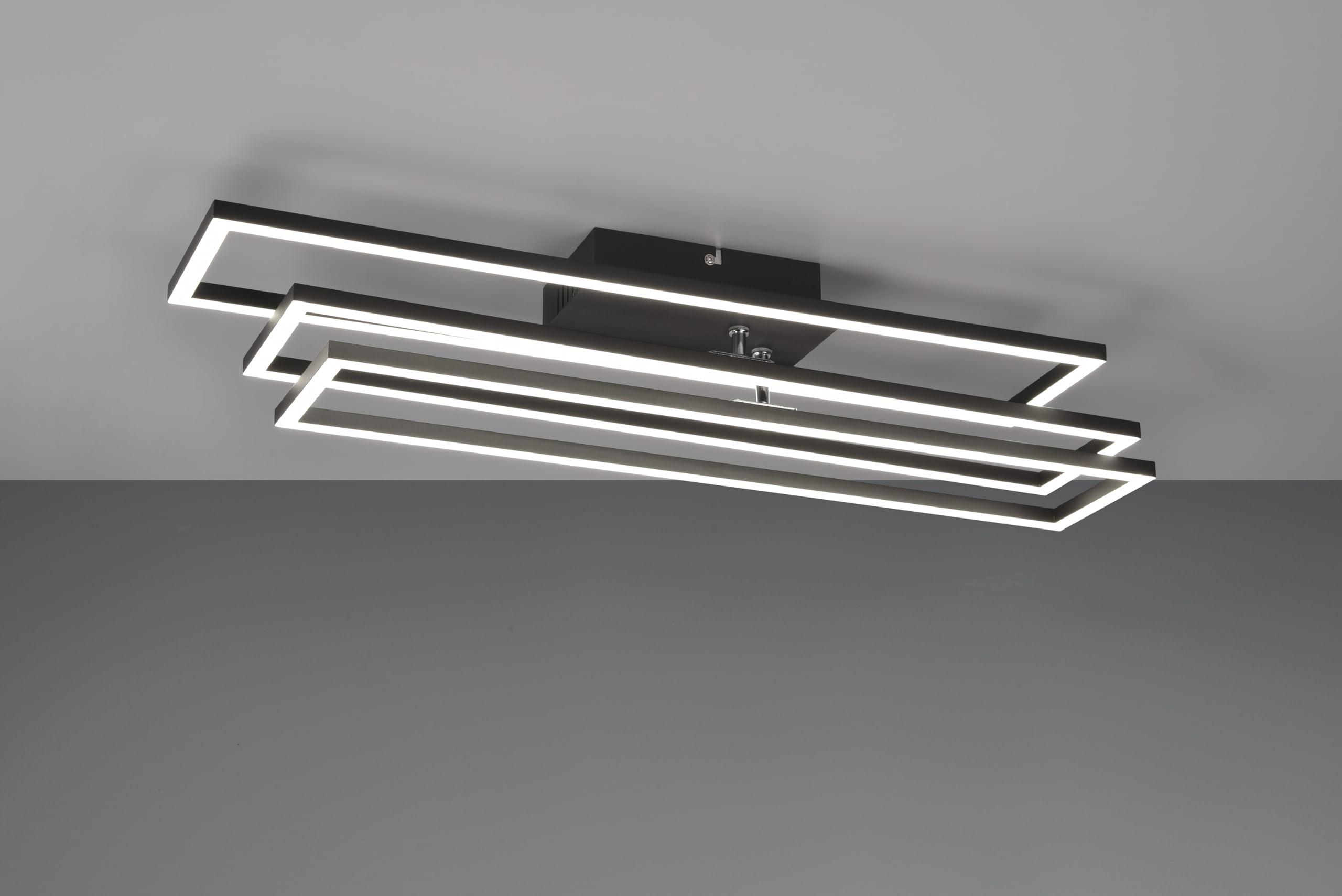 Reality Leuchten Corso R64423132, metal matowy czarny, z diodą LED 36 W, pilot zdalnego sterowania