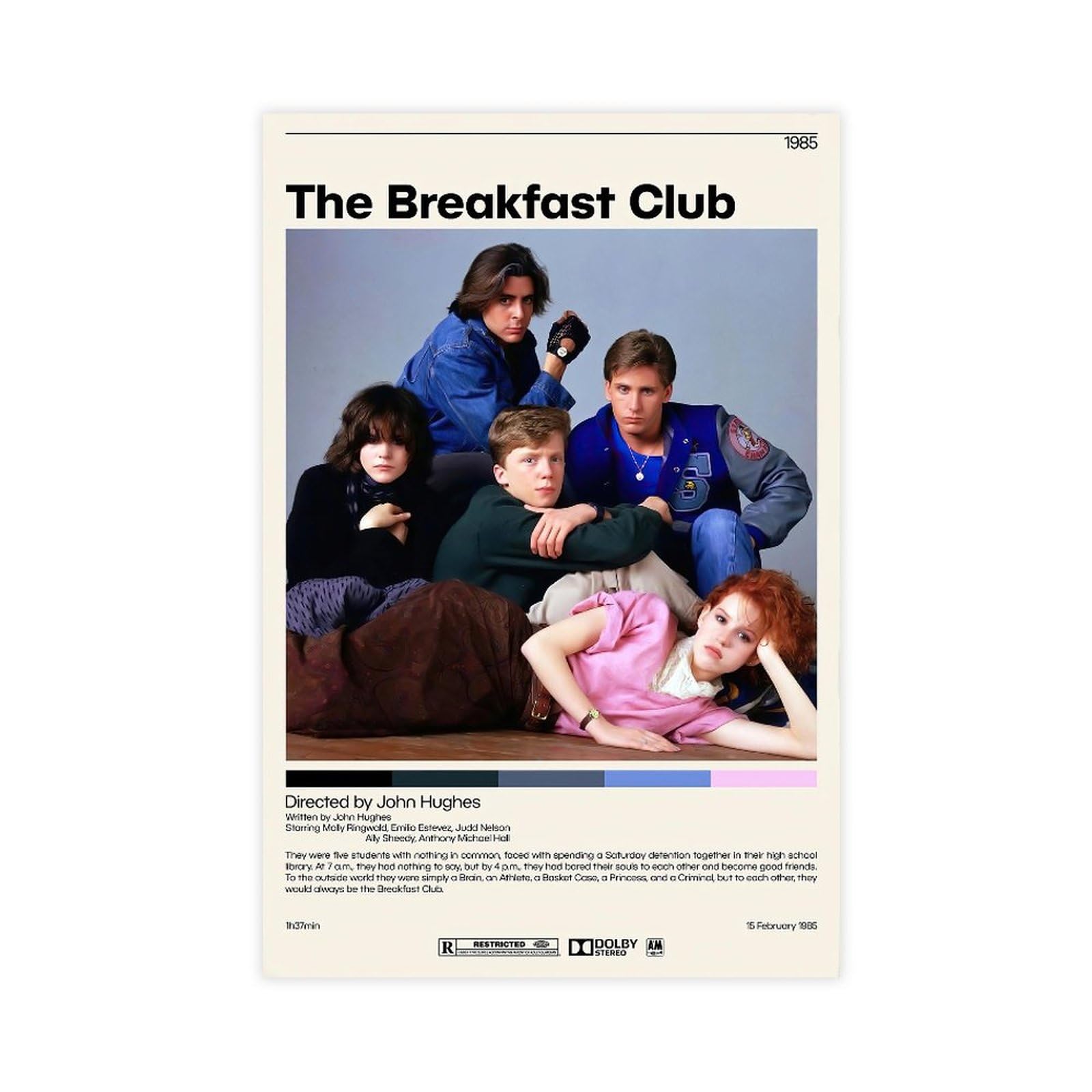 SHITOU The Breakfast Posters Club Poster Classic Retro Movie Posters Cool Wall Decor Art Print Canvas Posters for Room Aesthetic Decor Gifts Unframe:12x18inch(30x45cm)