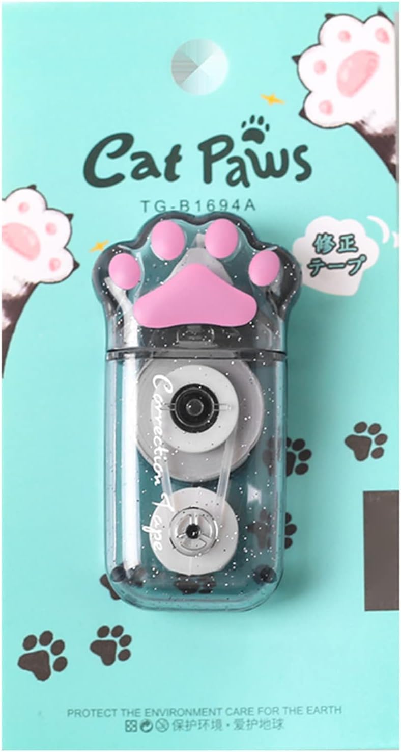 Jowxsx Cute Dog Paw Cartoon Correction Tape Eraser Easy to Use Applicator for Instant Corrections White Out Tape Correction Tape White Easy to Use Tape Cute Erasers and Correction Products
