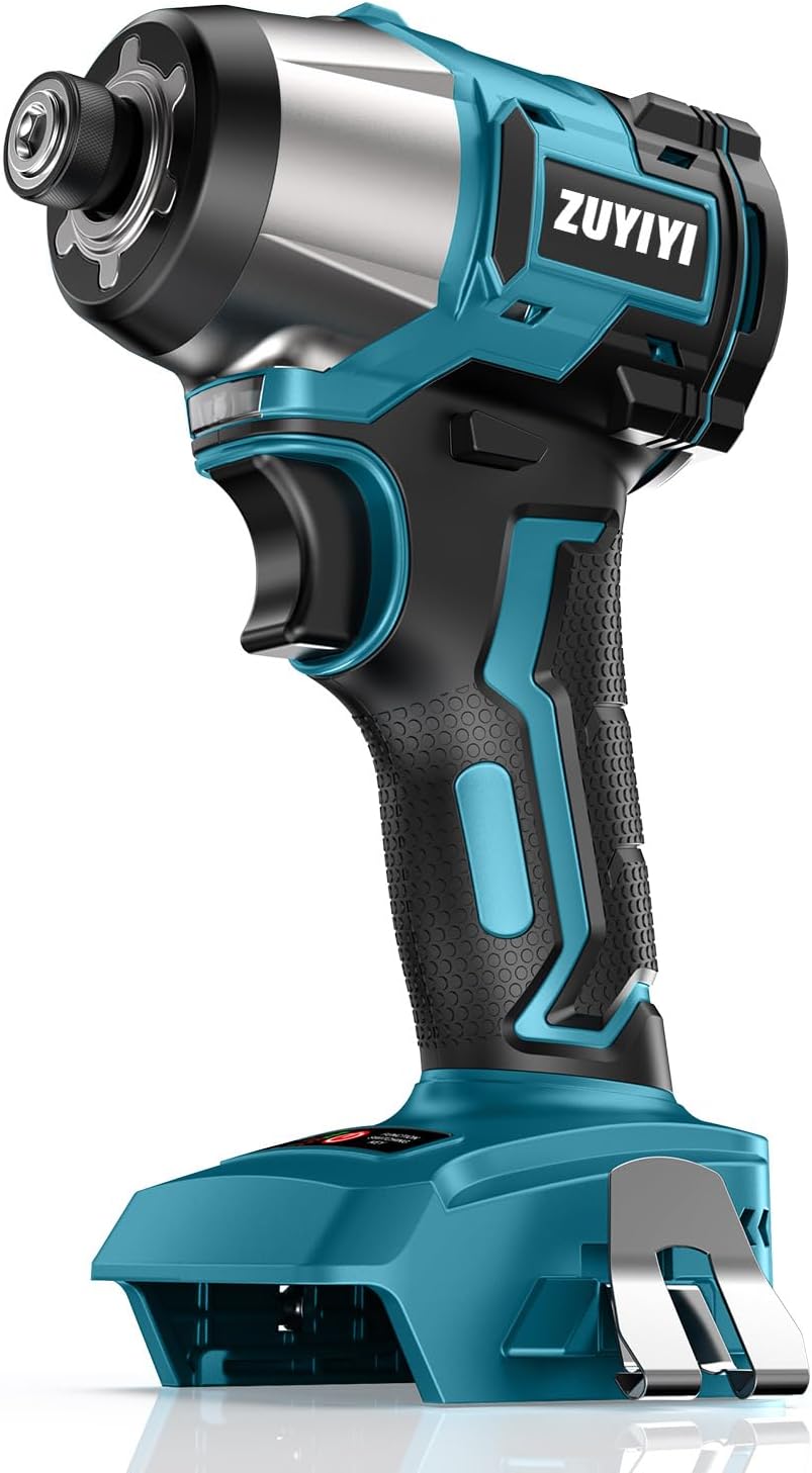 Cordless Impact Driver 1/4" Compatible with Makita 18V Battery (Bare Tool), 1800in-lbs Electric Brushless Impact Drill, Compact Power Driver Tool for Home Projects, Auto-Stop & LED Light