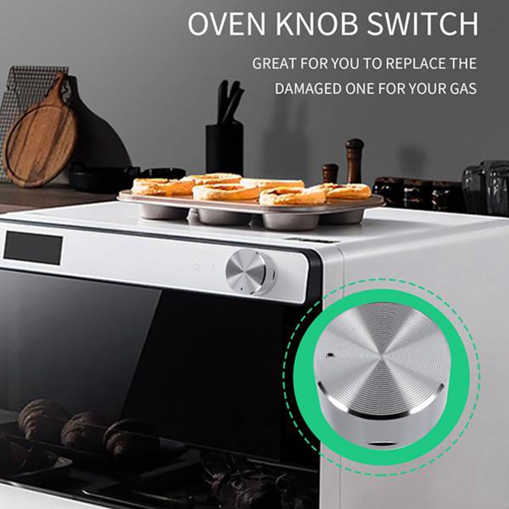 Zerodis 2 Stks Brander Knop Gasfornuis Fornuis Onderdeel Controle Knoppen Vervanging Metalen Rotary Oven Schakelaar (8MM/45 Graden