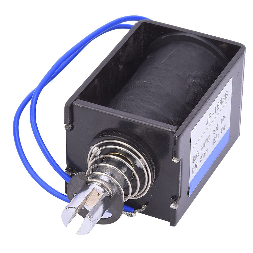 Fafeicy JF-1683B Push-Pull-Gleichstrom-Elektromagnet mit 20 Mm Hub, Kraft 78,4 N, Ideal für Verkaufsautomaten und Bürogeräte