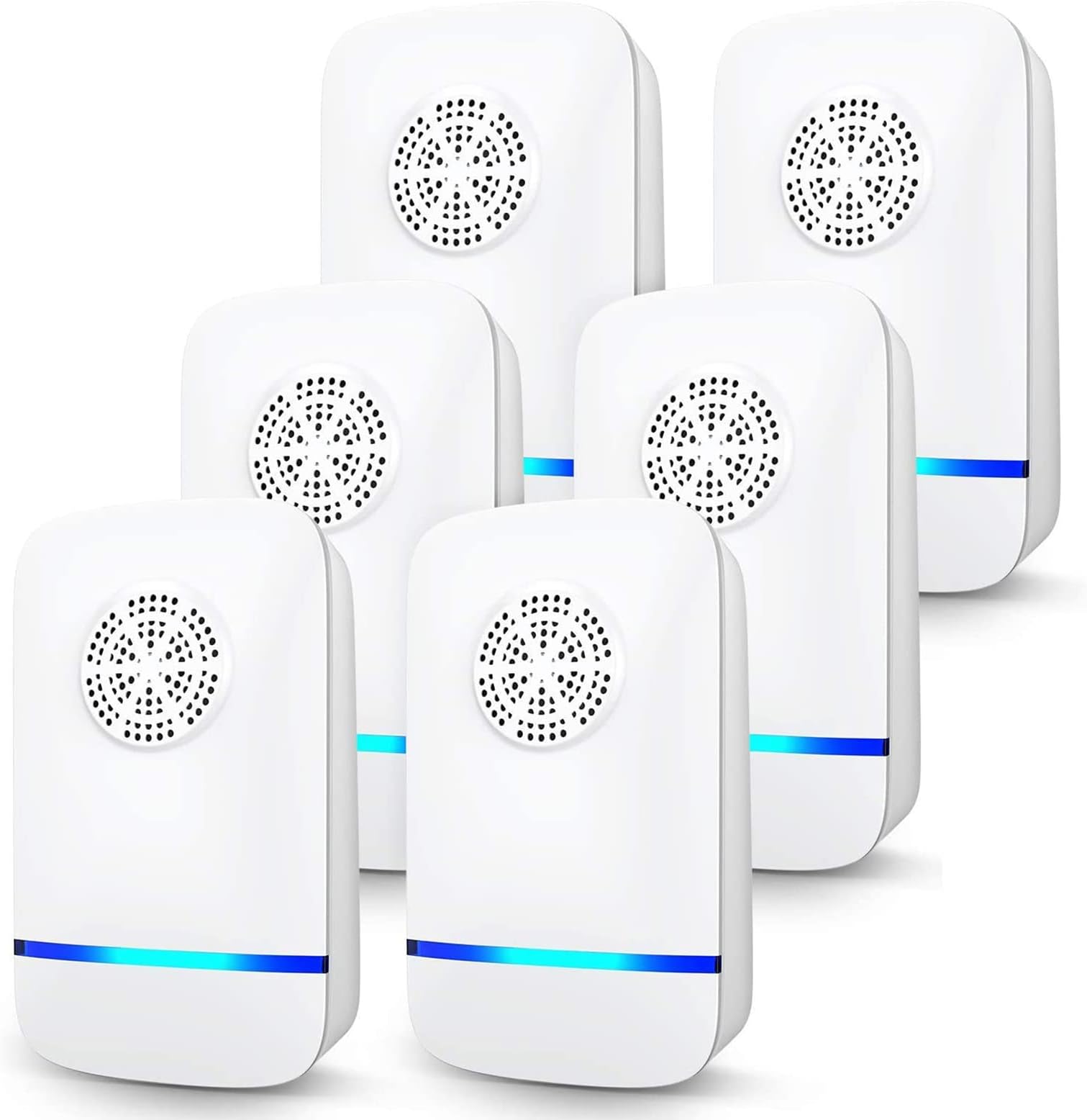 Ultrasonic Pest Repeller, Plugin Home Electronic Pest Repellent Plug in Indoor Pest Control for Insect Roach Mice Spider Ant Bug, Mosquito Repellent for House, Garage, Warehouse, Office Hotel 6 Pcs