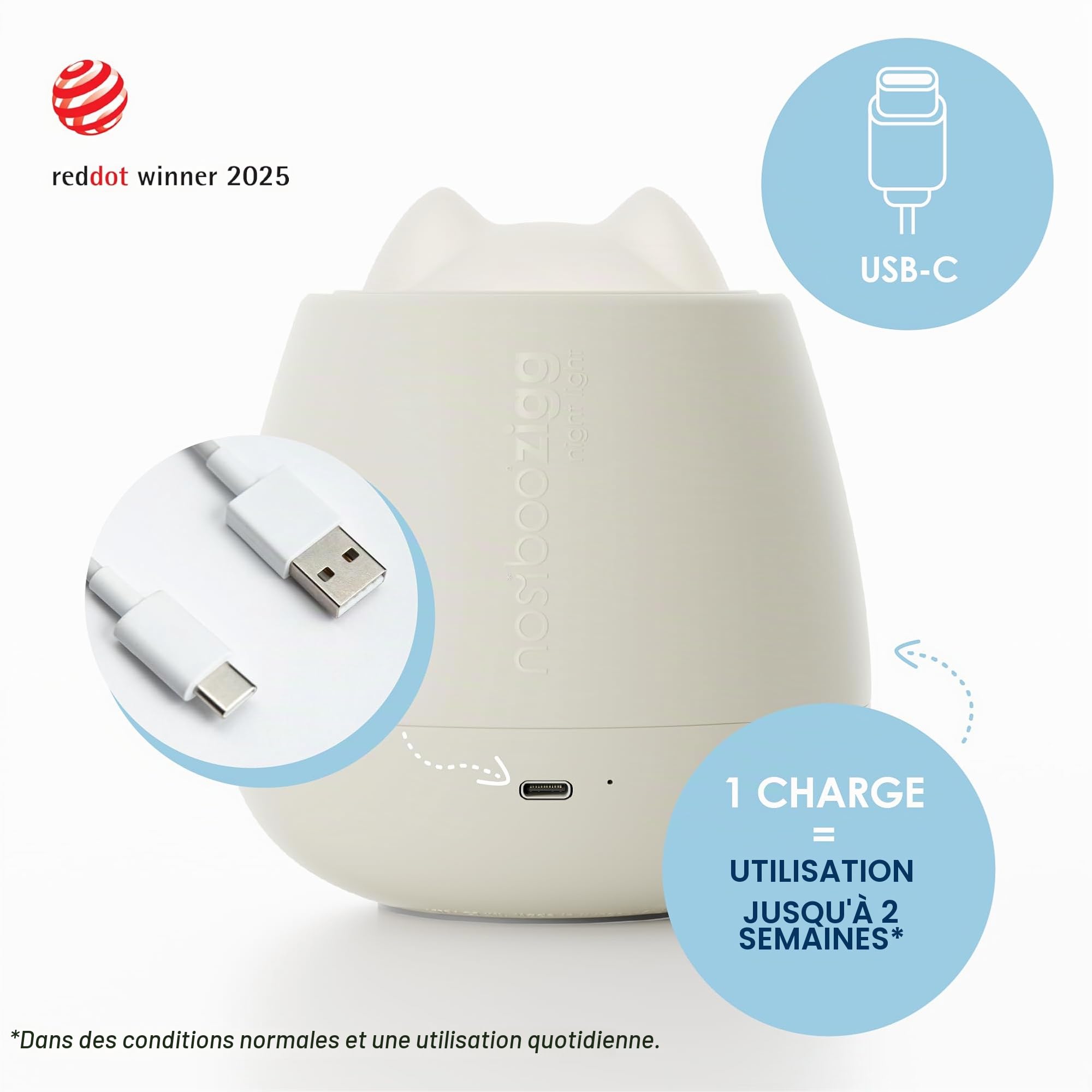 nosiboo Zigg veilleuse enfant - lampe de chevet bébé
