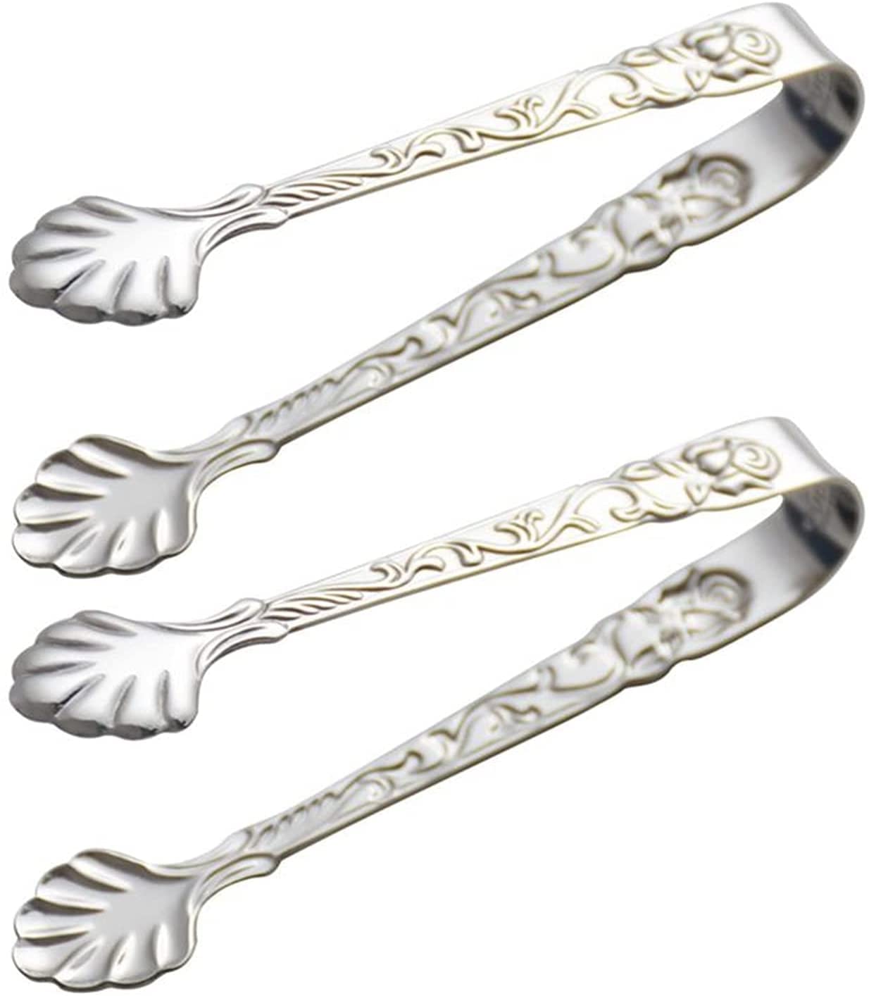 Pince à glaçons en Acier Inoxydable pour Barbecue, 2 pièces, Pince à Pain, Nourriture, Barbecue, Bar, Accessoires de Cuisine