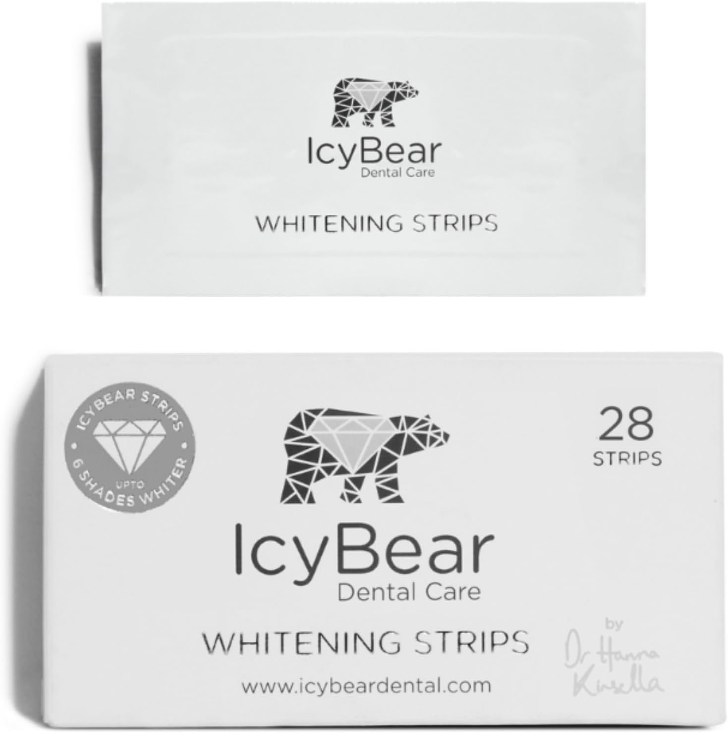 ICY Bear Teeth WHITENING Strips – Pap Technology - Effective Stain Removal for Brighter White Teeth – Easy Application, Comfortable Fit, Perfect for Home Use – Instant Smile Enhancement