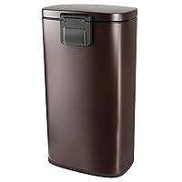 Vista 14 de Elama Kitchen, Home and Office Versatile Step Trash/Recycling Bin with Slow Close Mechanism (3 Piece 13 Gallon + 2 x's 1.32 Gallons Silver)