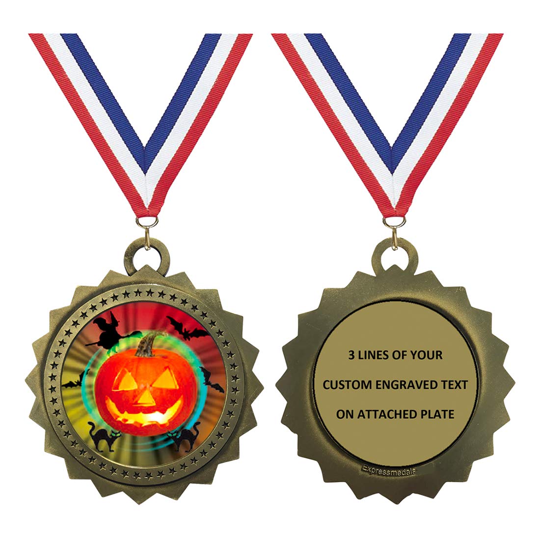 1 to 50 Packs Halloween Gold Medals Trophy Award with Free Custom Engraving D03-MY478