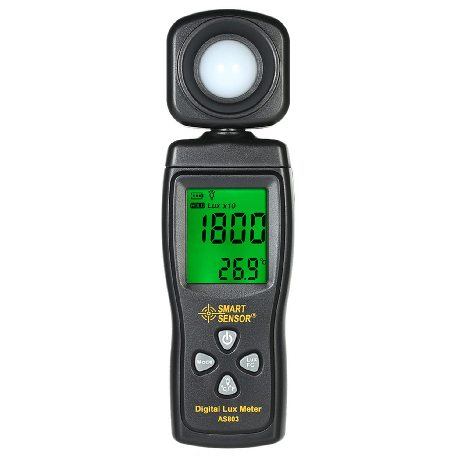 AS803 Handheld Digital Lux Meter Luminance Tester Light Meter 1-200000 Lux Tools Photometer Spectrometer Actinometer