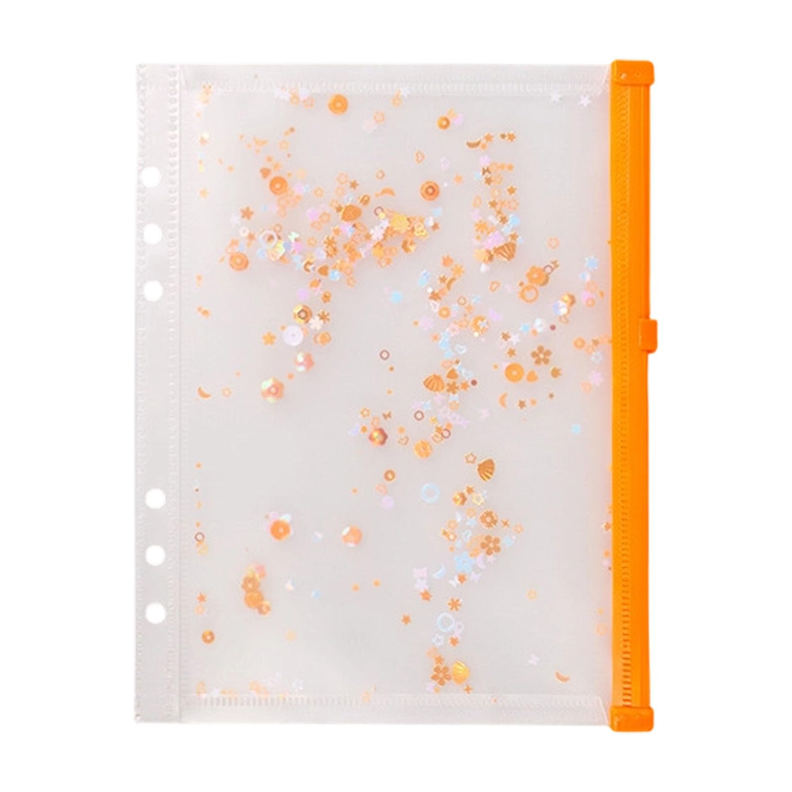 Document Folder, A4 Waterproof Plastic File Folders, Document Wallet Files Folder, Stationery and Office Supplies, Large Capacity File Organizer for School Home Office (Orange-B 5PC)