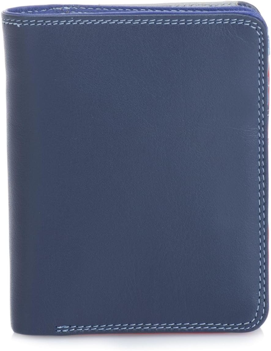 mywalit Medium Leather Zip Wallet | 3 Card Slots | ID Window & Note Section | Coin Pockets & Pen | Seascape | Stylish & Compact Accessory for Men & Women | Perfect for Everyday Use