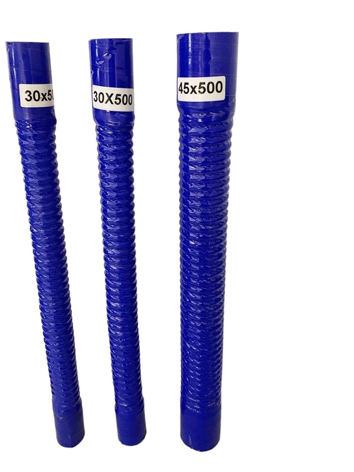 Manguera de Silicona de Vacío Manguera flexible de silicona azul 500 mm longitud y 2 abrazaderas. Tubo admisión aire para radiador alta presión temperatura (ID30-1000 mm)(Blue ID100X500MM)