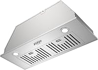 Vista 9 de Hermitlux Campana extractora integrada/insertada de 30 pulgadas, campana extractora de acero inoxidable de 600 CFM con detección de gestos de 3