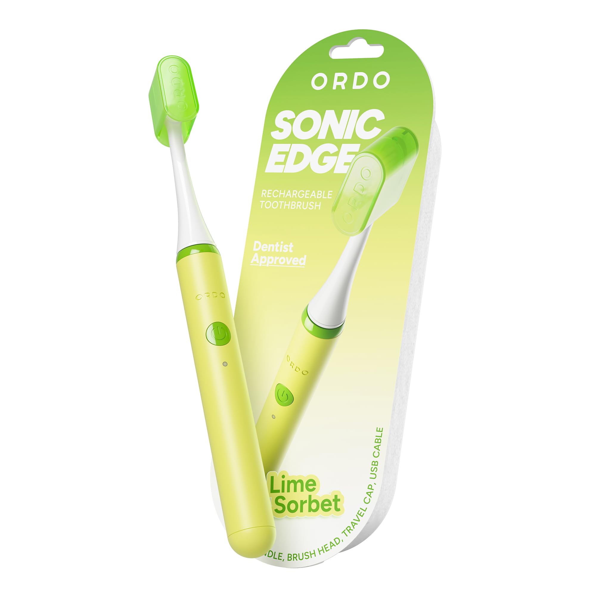ORDO Sonic Edge Electric Toothbrush in Lime Sorbet color