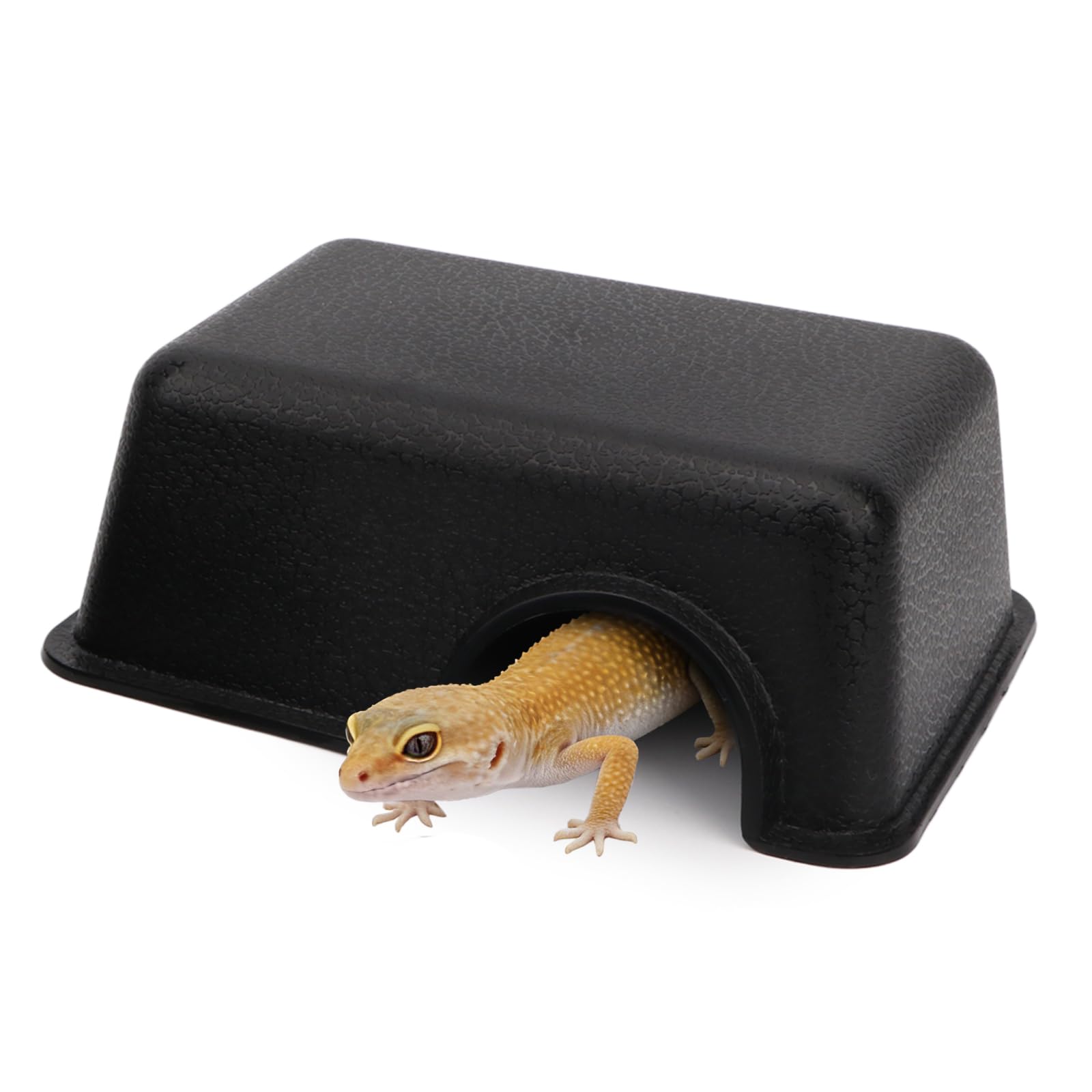 Hypeety Reptile Hide Box, Small Animal Hideaway, Hides with Texture Help Peeling, for Snakes, Lizards, Leopard Gecko S