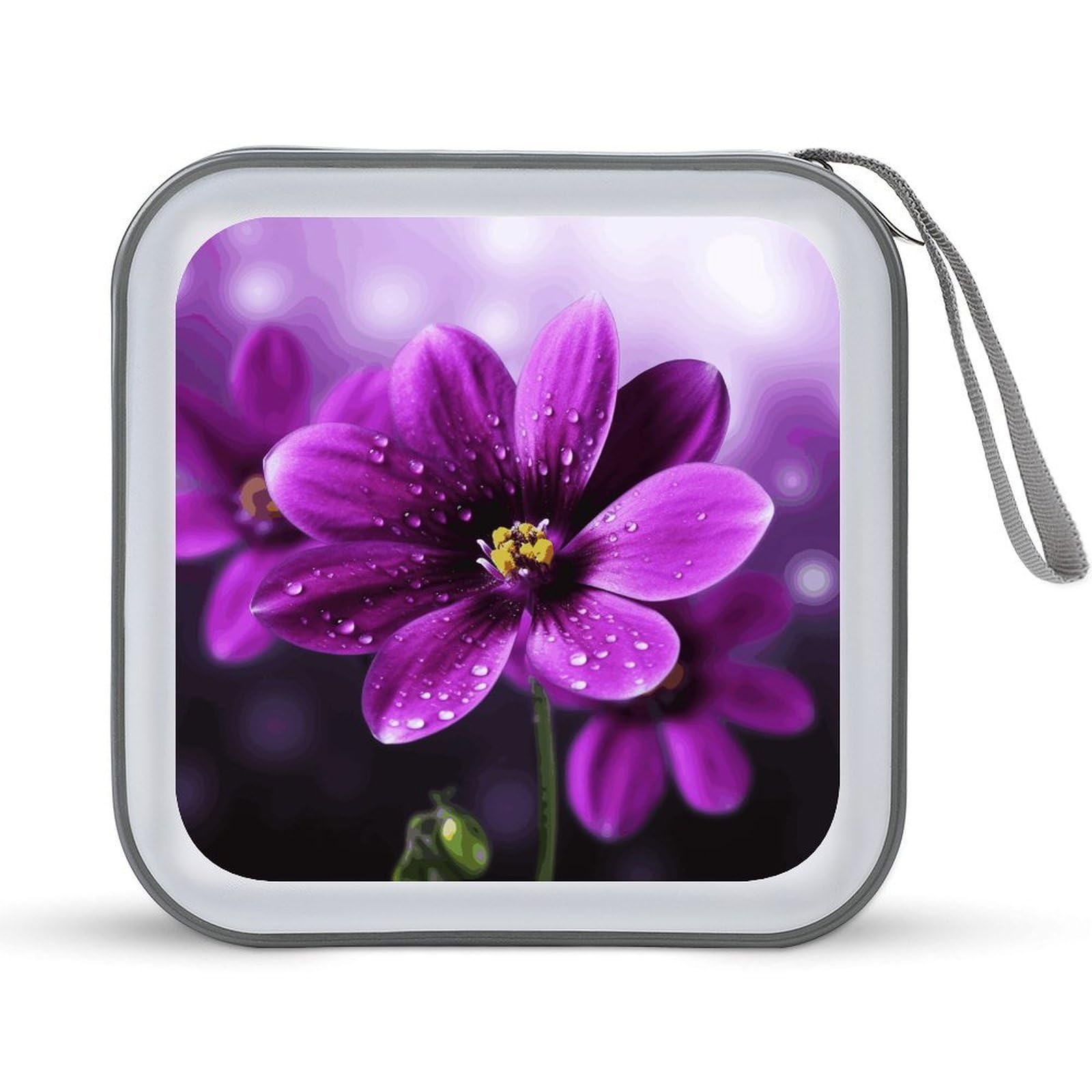 FodPand - 40 Capacity Zipper CD Case DVD Case Hard Plastic DVD Storage Box Portable CD Disc Storage Organizer Coin Purse