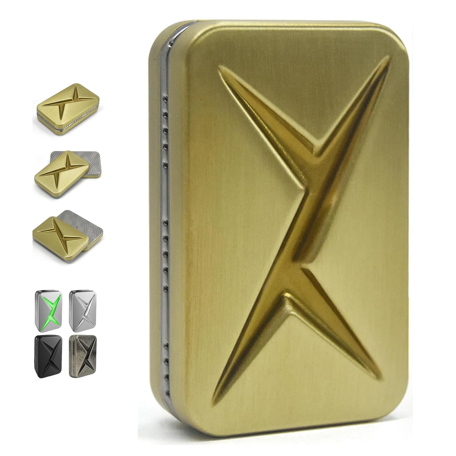 Magnet Fidget Toys, Lightning Infinite EDC Fidgetspielzeug für Erwachsene, Sanfter spurfreier Fidget Slider für Büro & Home-Office, Stressabbau-Hilfe für Fokus, Angst & ADHS (Gold)