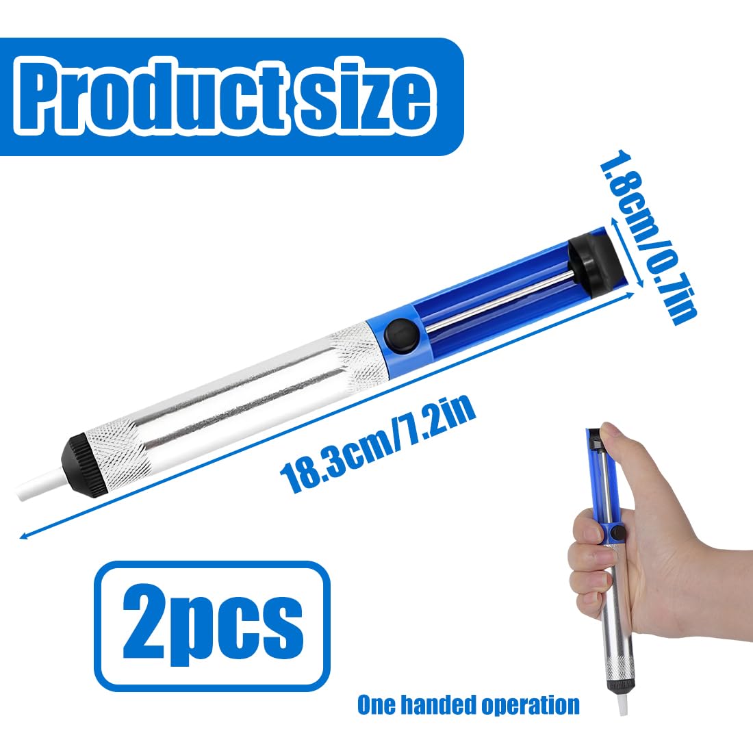 NHQZ Pompe à dessouder - Buse en silicone résistante aux températures élevées - Accessoire indispensable pour les soudeurs professionnels, 2 pièce