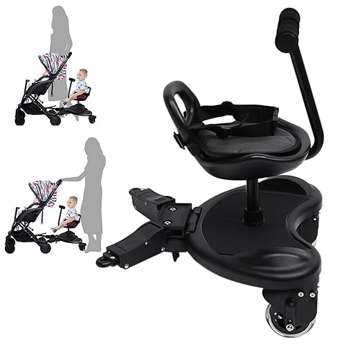 Tabla universal 2 en 1 para cochecito, tabla para cochecito con asiento desmontable, soporta niños de hasta 44 libras