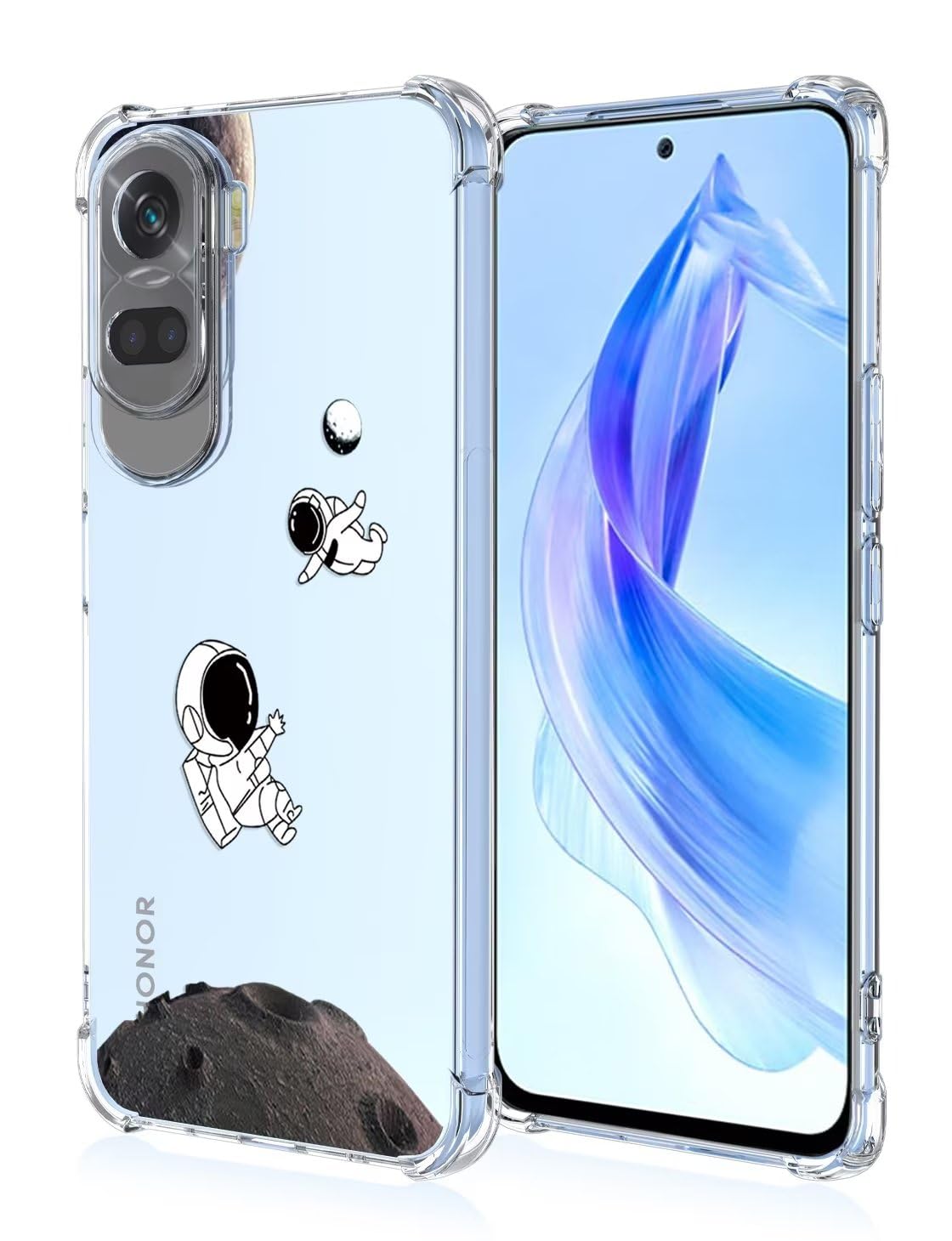 Custodia Glitter Custodia Honor 90 Lite Con Glitter - Cover Trasparente