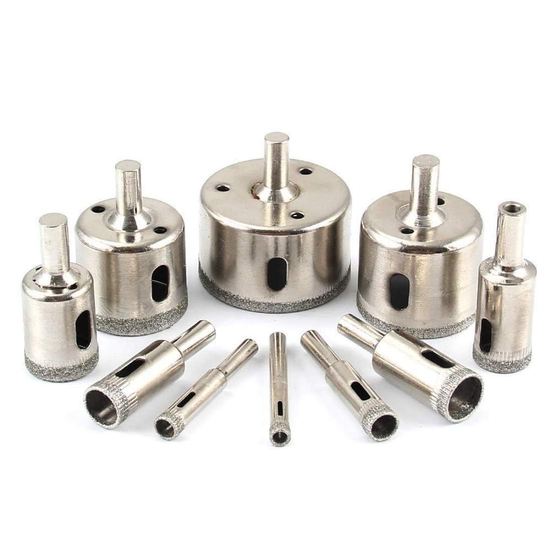 UPTODATETOOLS 10 Pcs Hole Saw Set for Glass, Marble, Granite Stone, Ceramic, Porcelain, 6 mm - 50 mm, Hollow Core Drill Bit Set (B0CZDW5JT5) Amazon Price History, Amazon Price Tracker