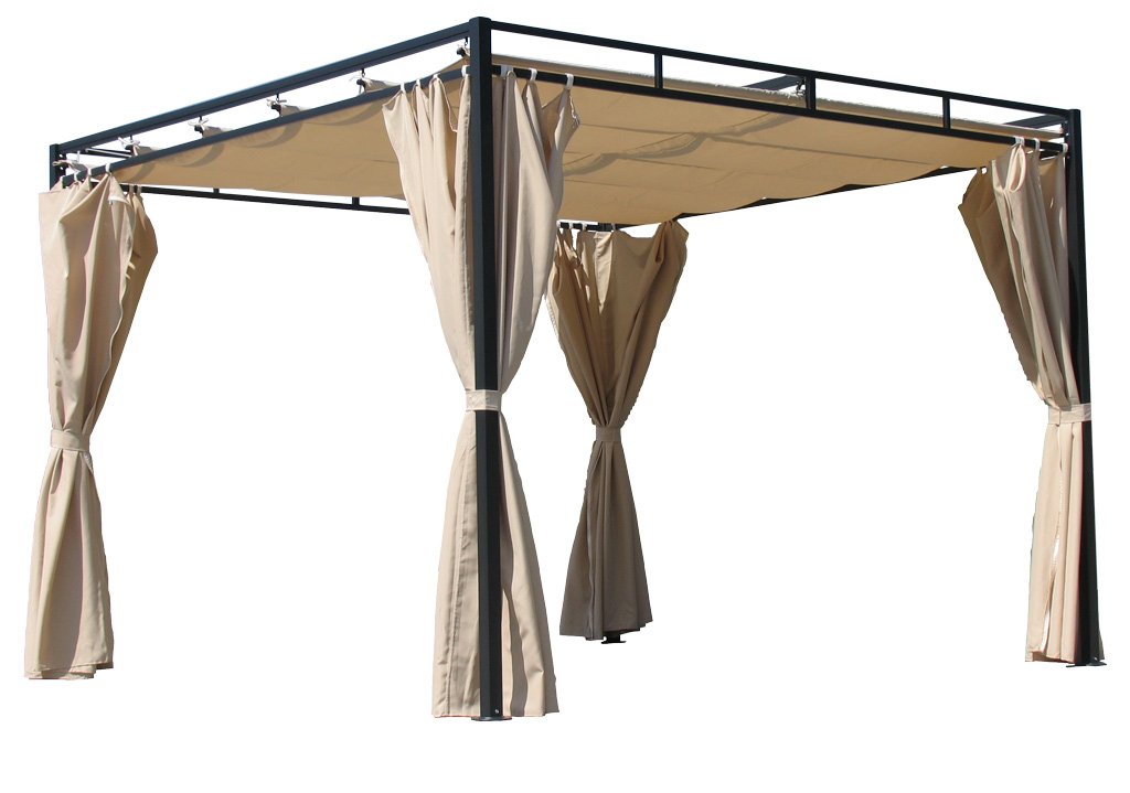 Ersatzdach für Flachdach Pergola Firenze 3x3m Pergoladach Bezug Sand