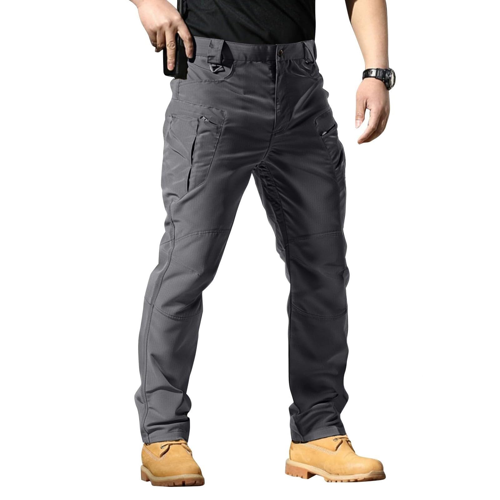 Genérico Pantalones de Trabajo Hombre Elasticos Cargo Pantalon para Trekking Senderismo Outdoor Deporte Funcional Montaña Escalada Pantalones Militares Tácticos de Camuflaje