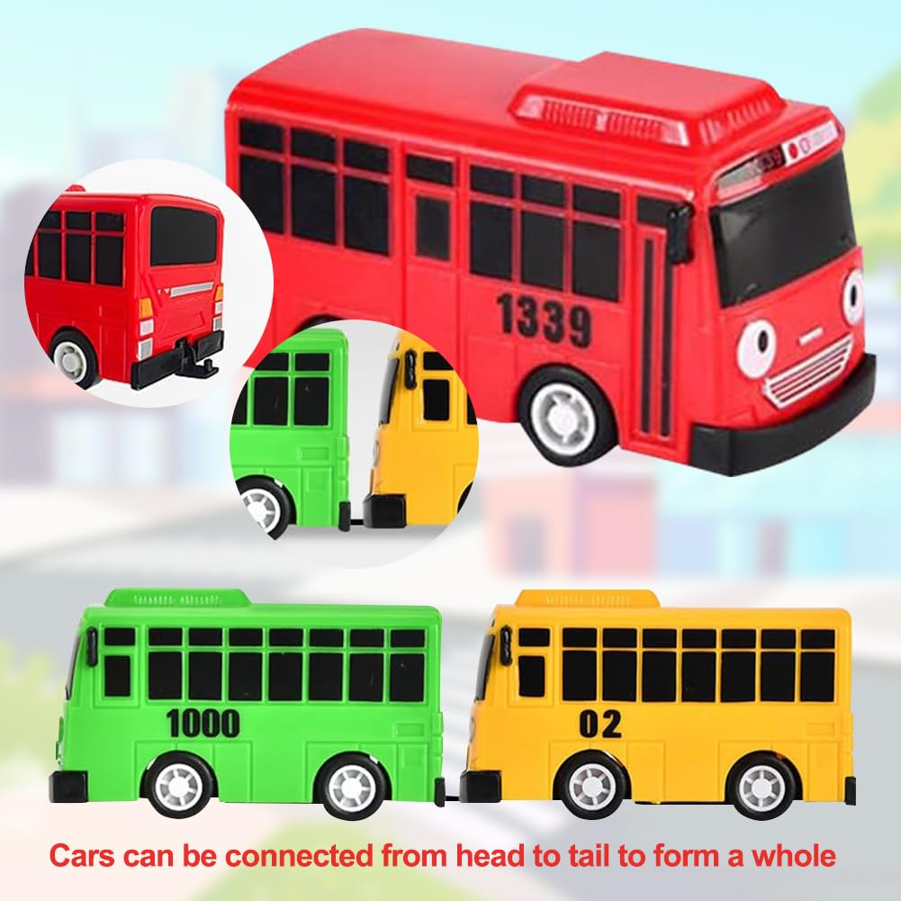 Bus Toy, School Bus Vehicles with Box, Children's Cars Playset,Friction-Powered Automobiles - Image 4