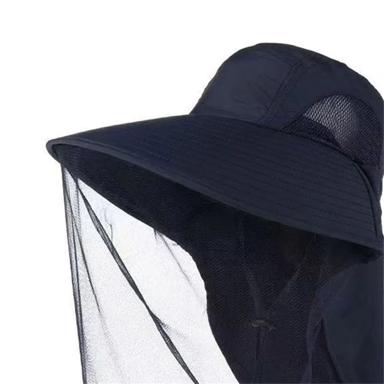Cappello con zanzariera da esterno, Cappello a rete con testa di moscerino multicolore 1/2 pezzi pieghevole traspirante da pesca all'aperto(2pcs Gray)