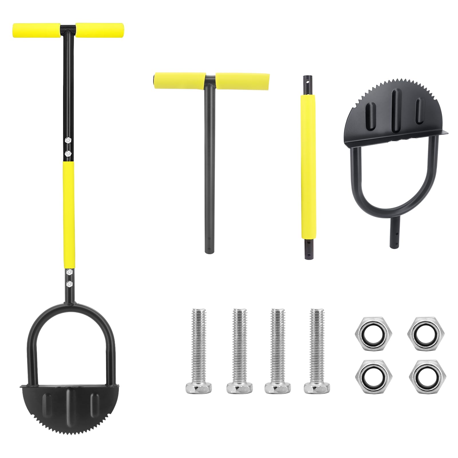 Tagliabordi manuale, tagliabordi, tagliabordi, tagliabordi, tagliabordi, tagliabordi, tagliabordi a mezzaluna con impugnatura a T, manico lungo, utensili per prato (bordo seghettato)