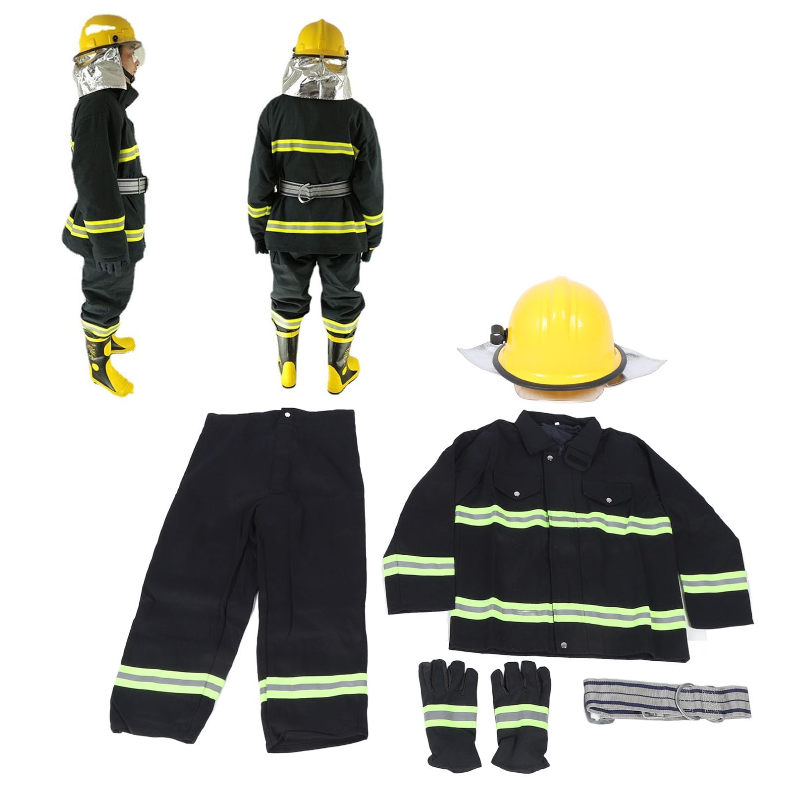 lyrlody Traje de Seguridad Ignífugo, Ropa de Protección de Algodón con Tiras Reflectantes, Aislamiento y Dureza para Uso Industrial - Tipo 97