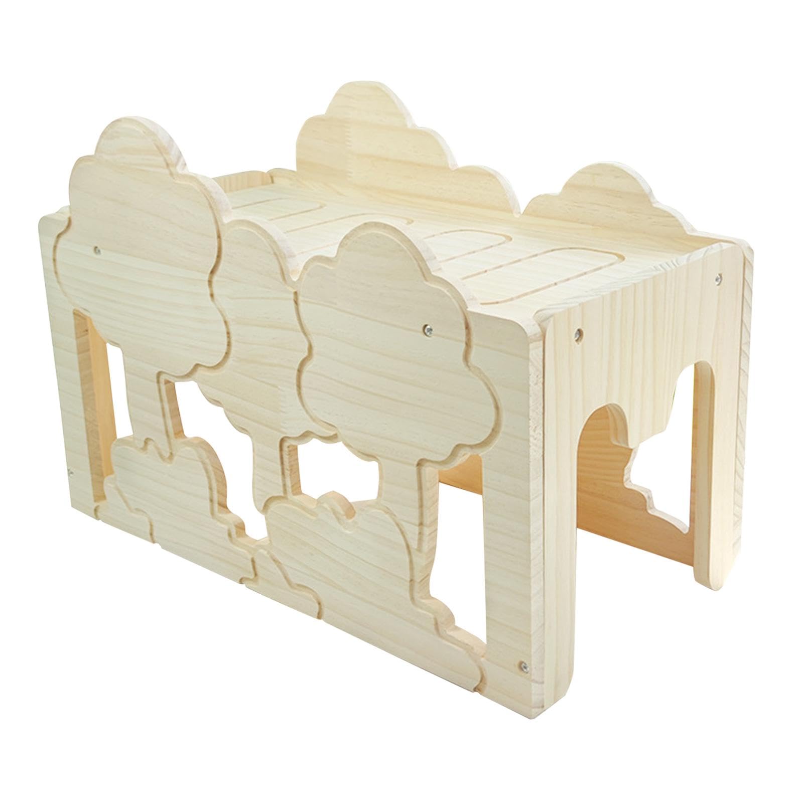 Casa para Conejos, Decoración de Hábitat, Juguete de Madera Resistente para Mascotas Pequeñas, Escondite para Hámsteres, Jerbos, Conejos, Erizos, Jueg, Style I