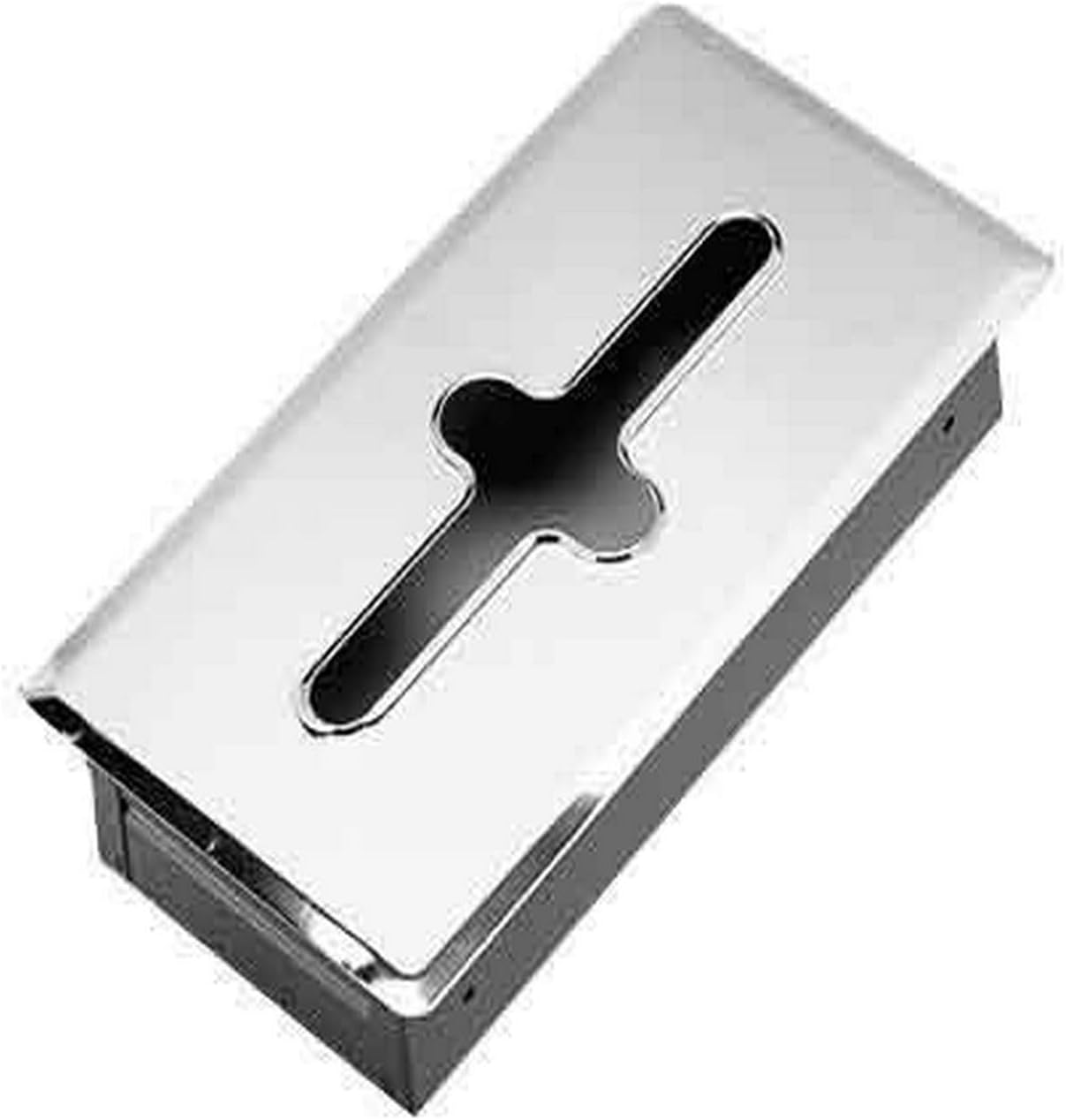 Taymor 01-1020 Recessed Tissue Box Dispenser with Snap-In Face Plate, Polished Chrome