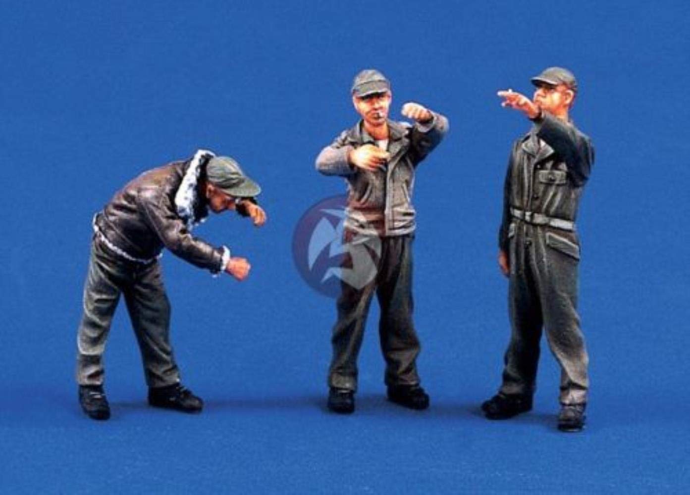 Figurines USAAF 1/48 en résine non peinte pour diorama de l'équipage au sol