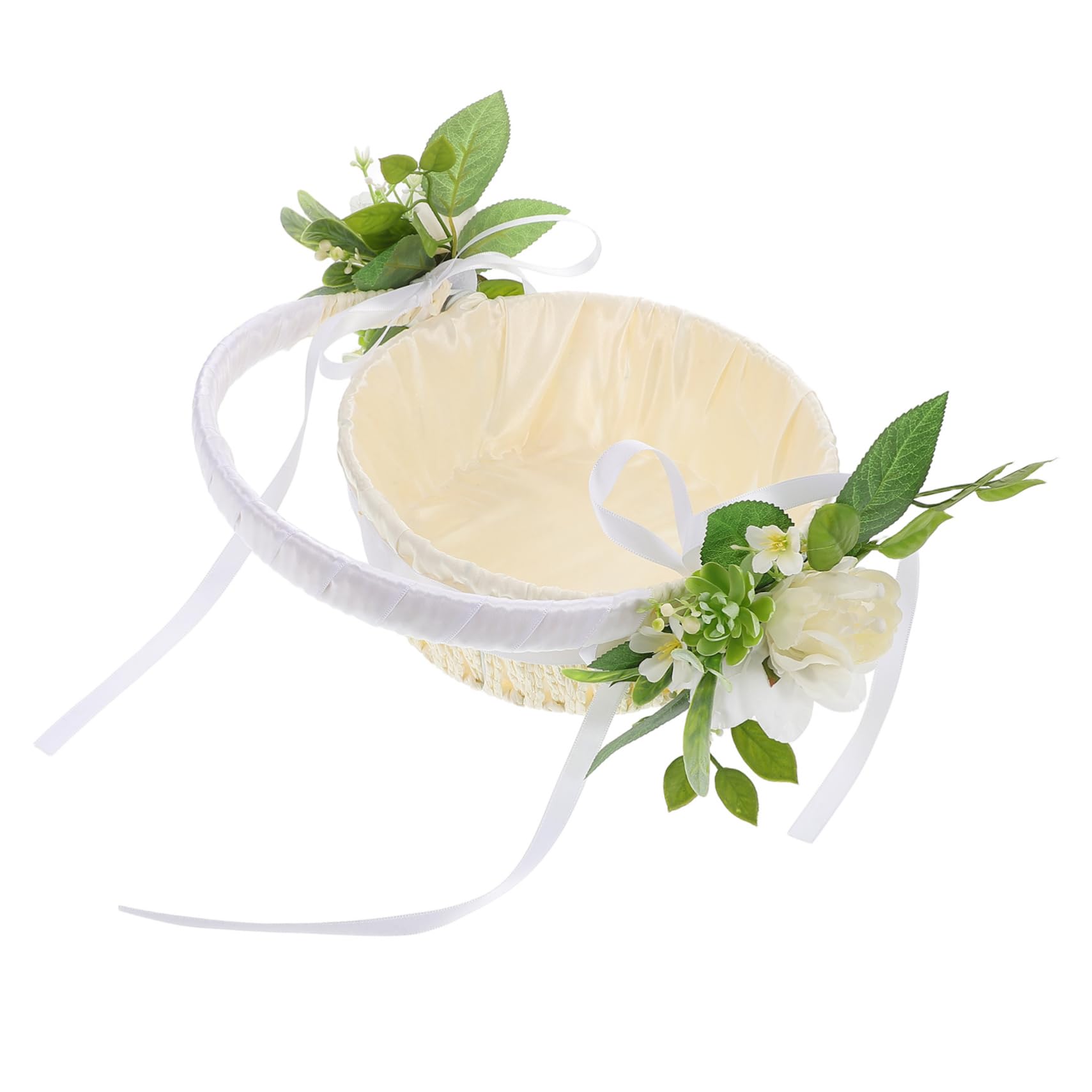 HANABASS 3 Stück Handgewebter Rattan Blumenkorb für Hochzeit Natürlicher Weidenkorb Langlebig und Vielseitig als Korb und Aufbewahrungskorb Umweltfreundliche Dekoration für Feiern