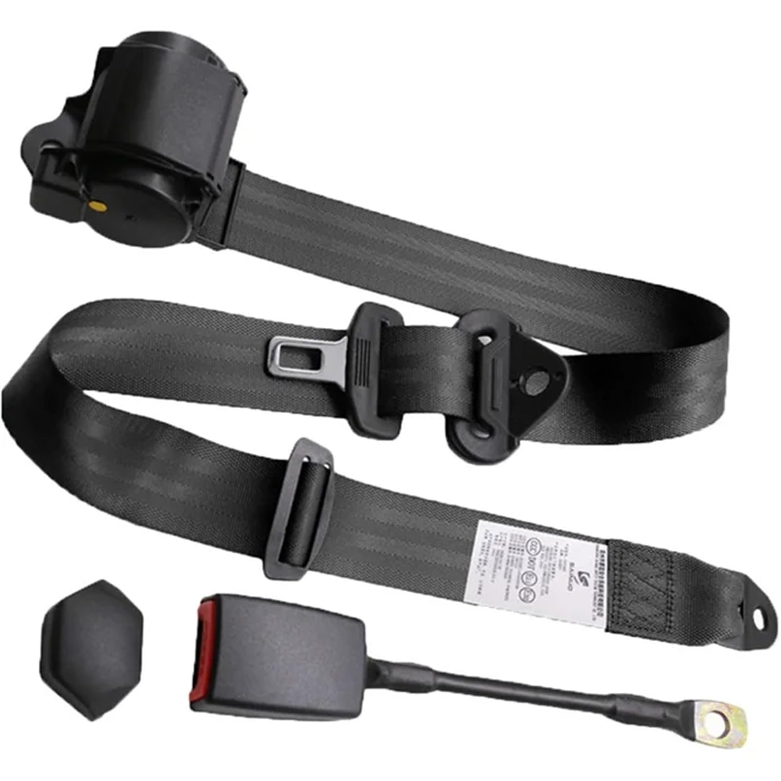 Zeetan Cinghie Retrattili Regolabili Universali 3Pt, Compatibili con La Maggior Parte dei Carrelli da Golf, UTV, VR, Camion,Nero