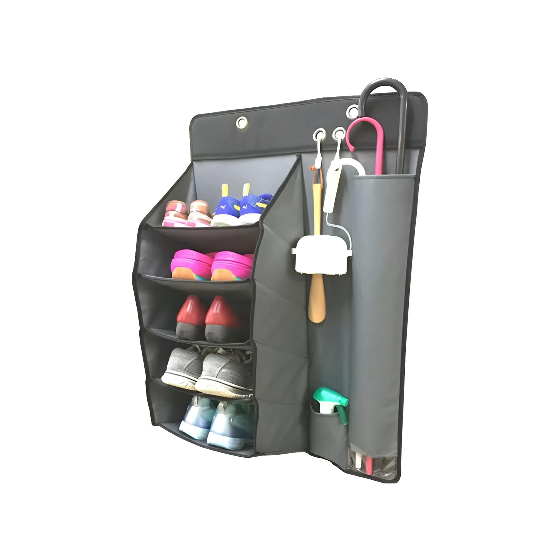 Amazon.co.jp: 車用マルチシューズラック&傘入れ 5段 車中泊用品 靴