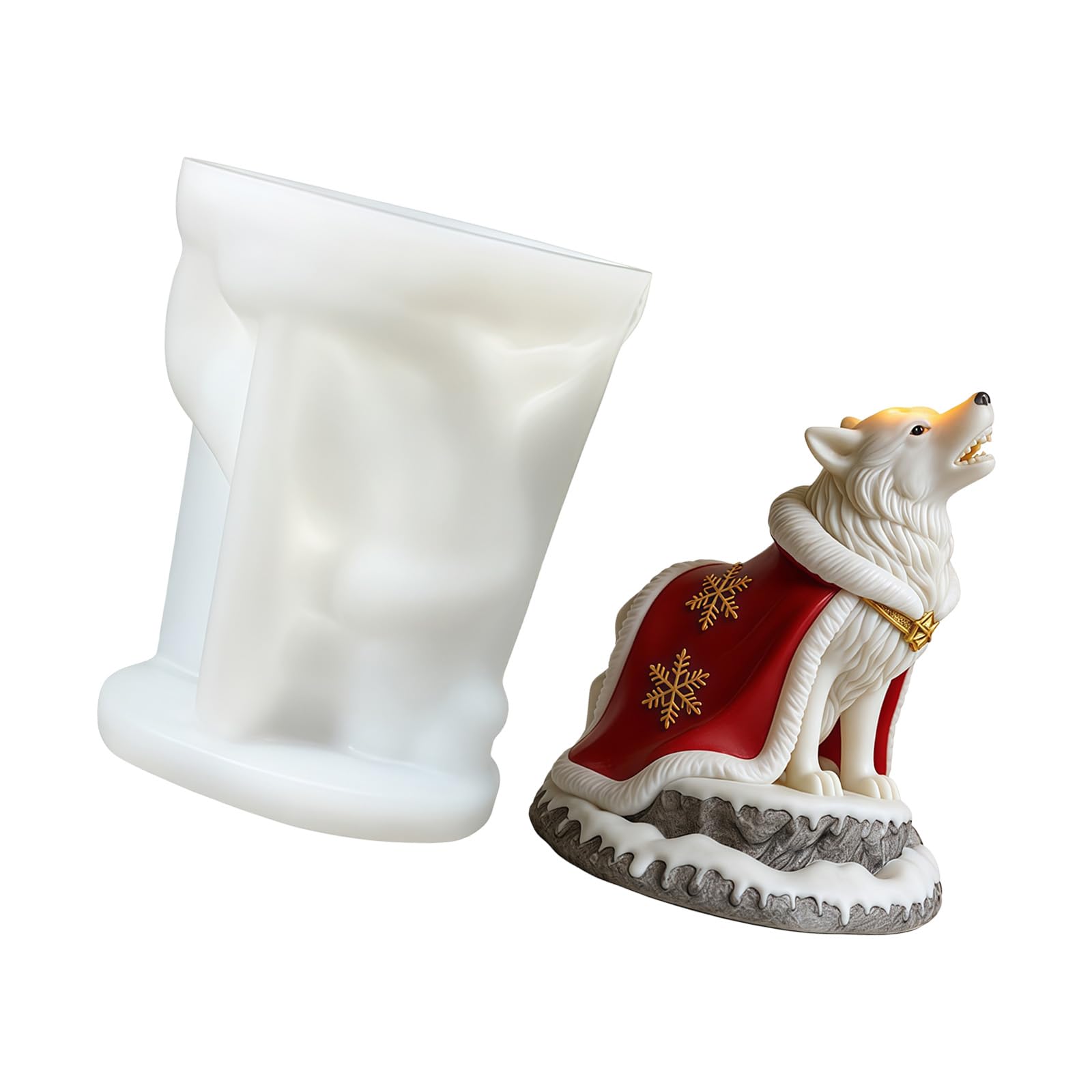 ZEPFJHE Flexible Silicone Wolf for Experts Featuring Intricate Detail and Safe Materials Wolf