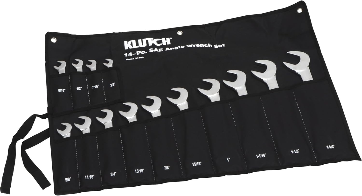 Klutch SAE Angle Wrench Set - 14-Pc.