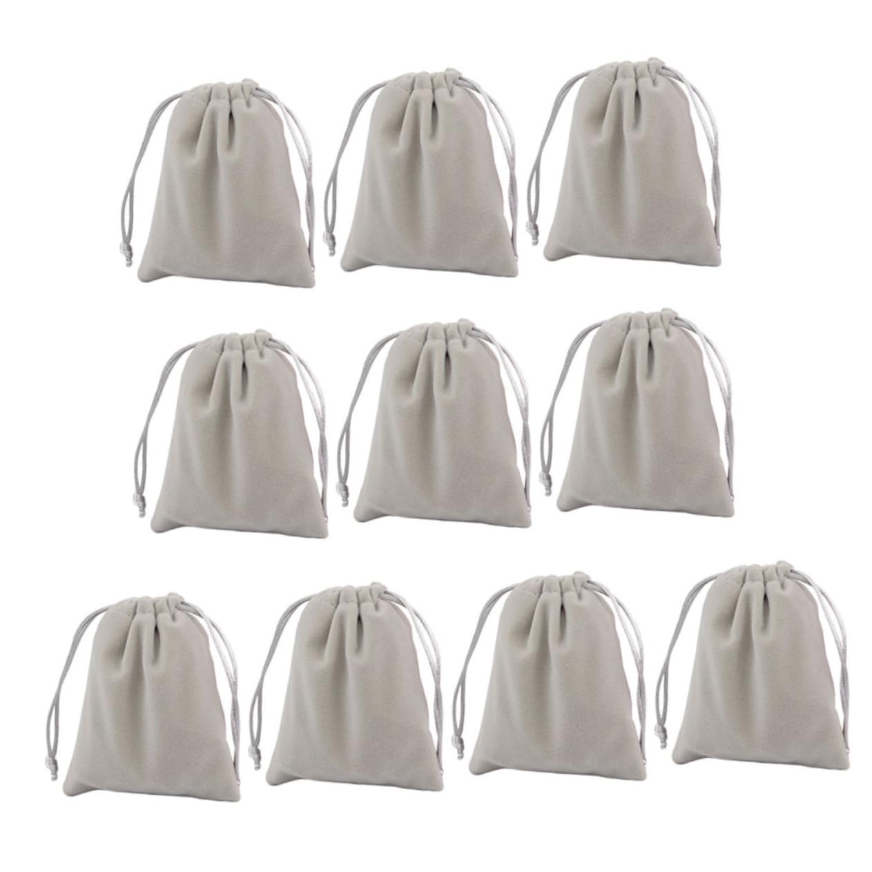 Beavorty 3 Ensembles Sacs À Bijoux Boucle D'oreille Sacs À Cordon De Cordon Mini Pochettes À En Tissu Petits À Petit Grey 10 Pièces * 3