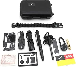 Sport Camping Outdoor Gear Survival Kit 8 in 1 Portable Foldable Emergency Tools Military Tactical Outdoor Disaster Zombie [P/N: ET-OUTDOOR004-RAW]