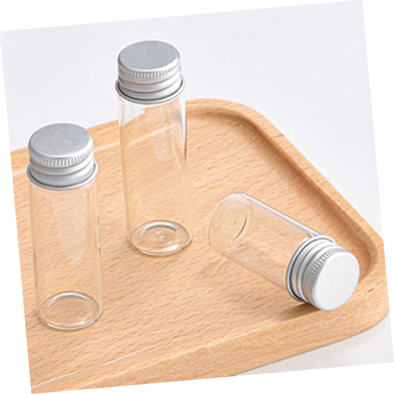 Glasfläschchen Transparente Kleine Fläschchen 30 Stück Einfache Beobachtung und Hohe Dichtigkeit mit Aluminium Schraubverschluss 50ml für Laborproben und Selbstgemacht Projekte