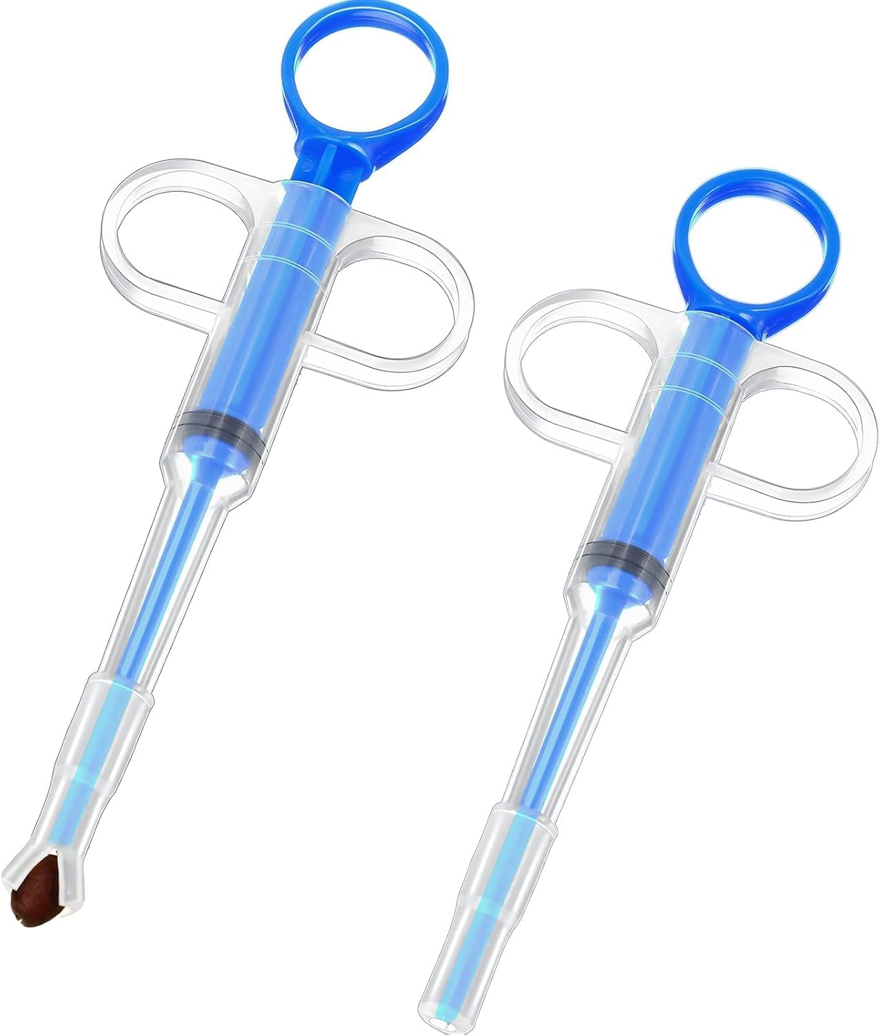Lonimia 2PCS Pet Medicine Feeder, Cat Pill Shooter, Dog Pill Dispenser Handy Durable Pet Piller Popper Pet Tablet Syringe Pusher Soft Tip Pet Medicine Feeder Pill Giver Medical Feeding for Cats：Dogs.
