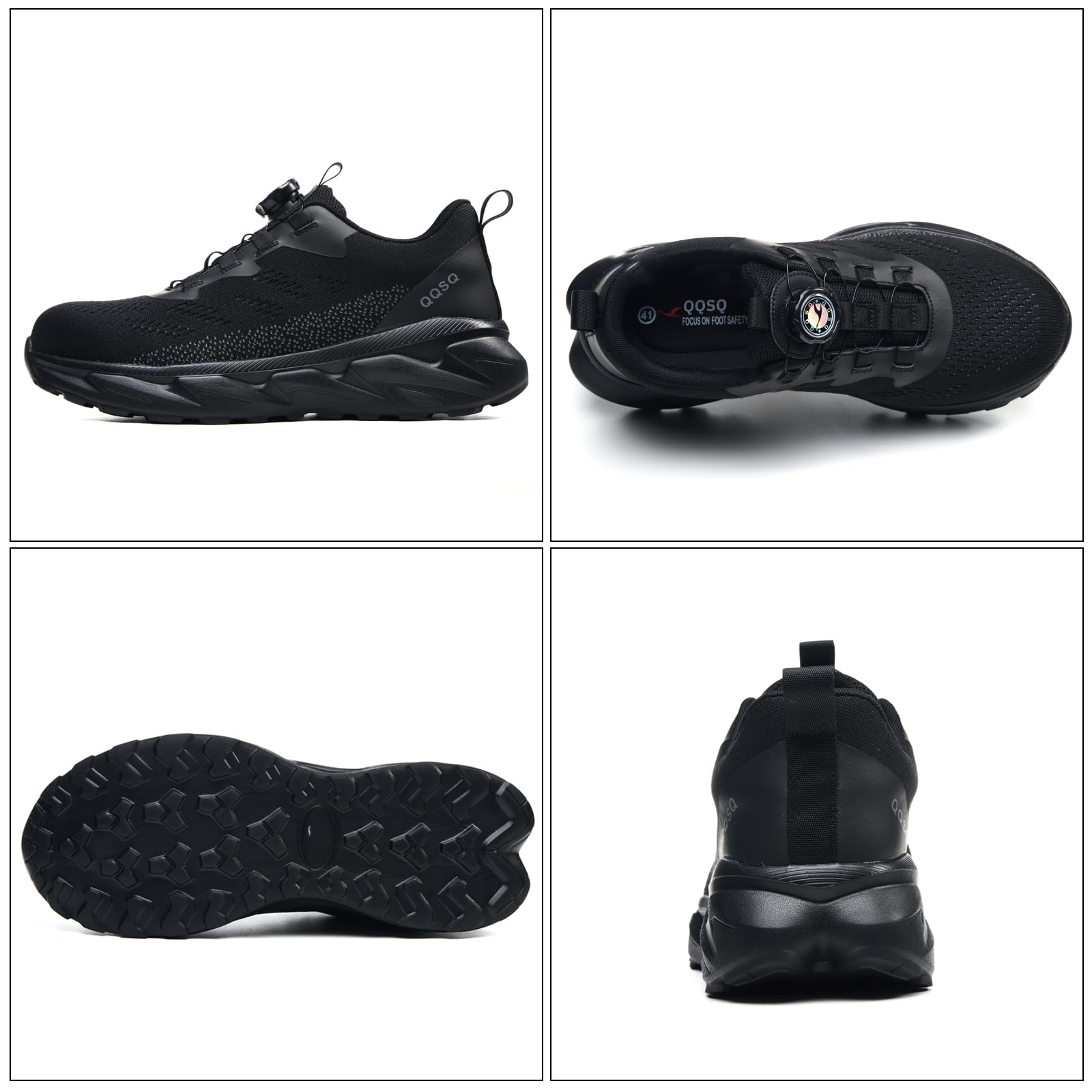 Scarpe Antinfortunistiche Uomo Scarpe da Lavoro Donna Leggere Traspiranti Comode Sneakers Antiscivolo Scarpe Sicurezza con Punta in Acciaio Regolazione Rapida dei Lacc