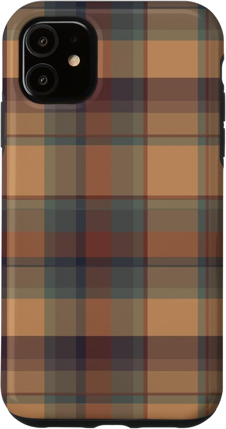 Autumn Winter Season Plaid Pattern Women and Girls Case for iPhone 14 Pro Max